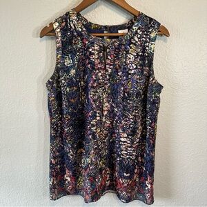 CAbi | Multicolor Abstract Sleeveless Blouse
